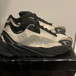 Yeezy Black and Cream Sneakers